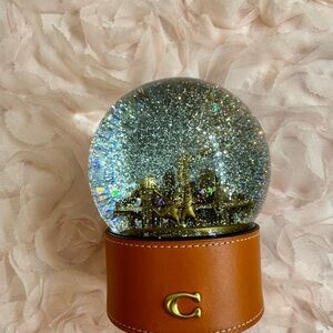 Coach Snow Globe with Leather Base
